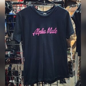 Alpha Male Glitter Text T-shirt